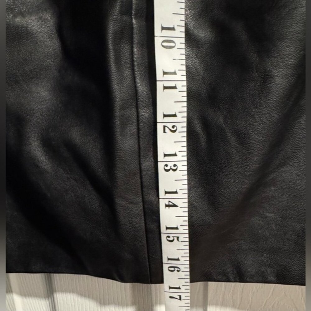 Bardot x Revolve Vegan Leather Mini Skirt faux zipper goth black party rare US8 - Picture 7 of 7